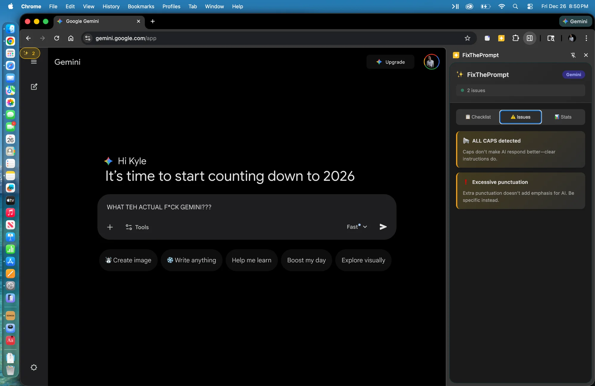 FixThePrompt on Gemini detecting issues